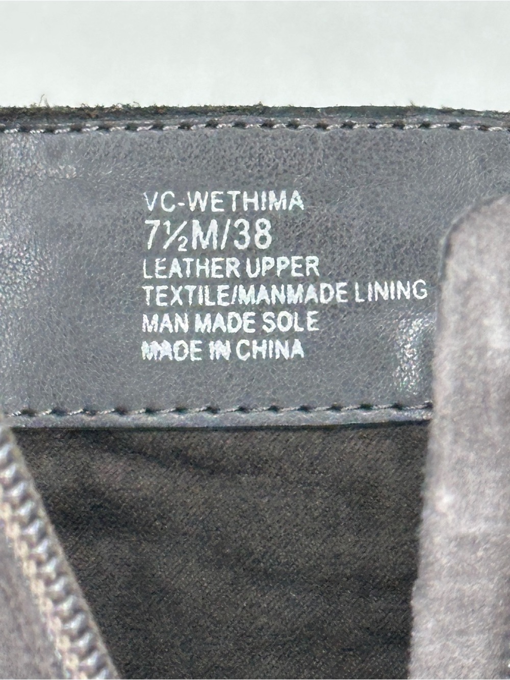 Vince Camuto Wethima Suede Ankle Harness Boots in Charcoal Gray Moto Sz 7.5 - Picture 9 of 9